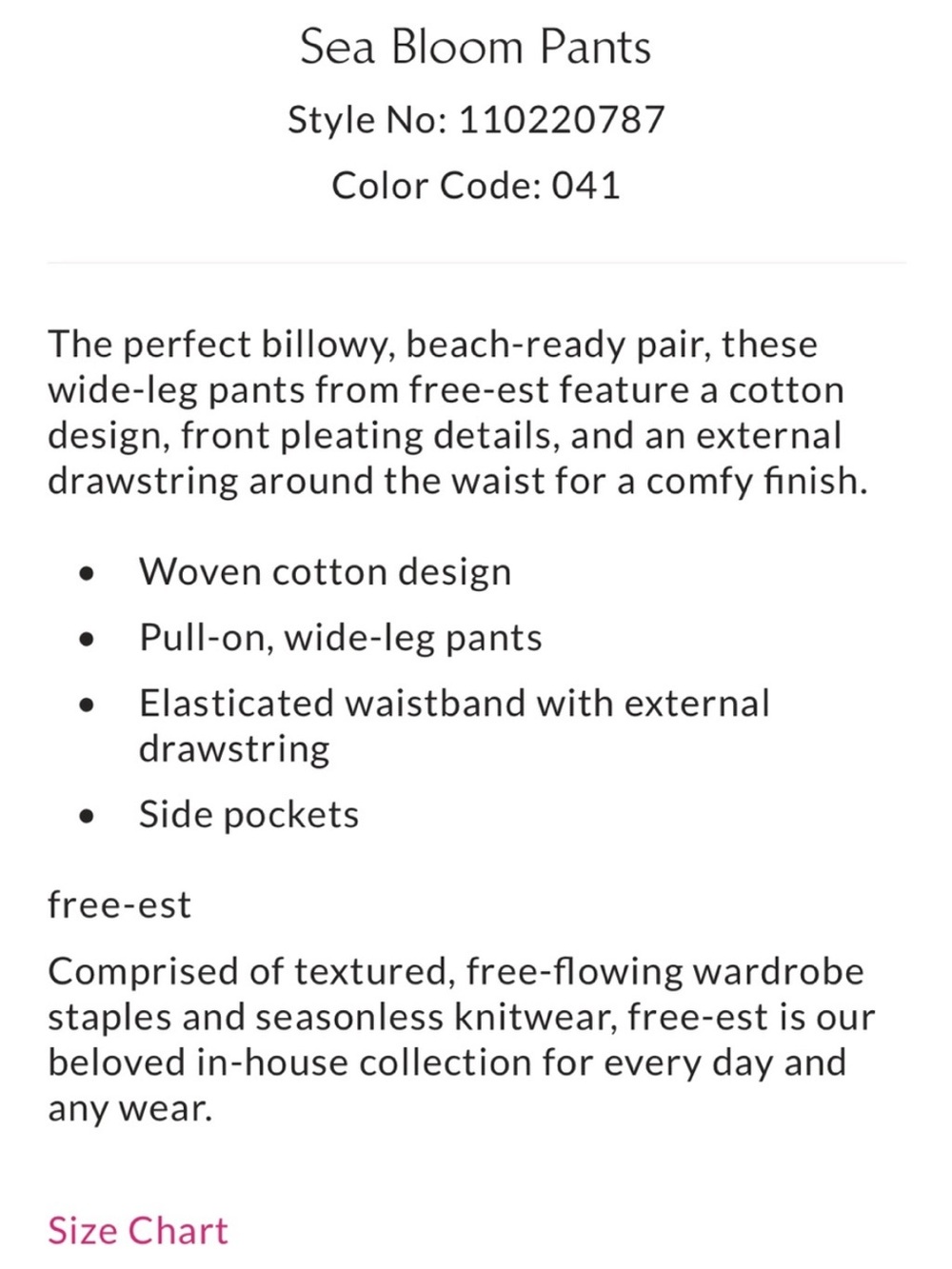 Free People Sea Bloom Pants NWT XS/S - Picture 5 of 14